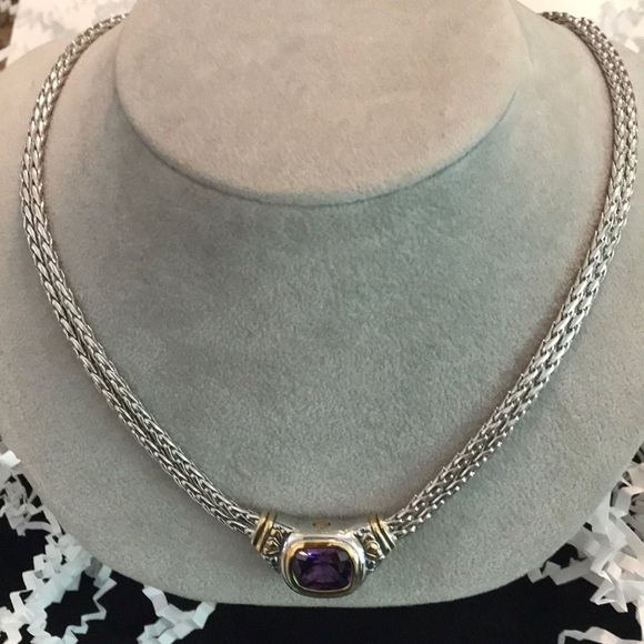 John Medeiros Necklace with amethyststone.